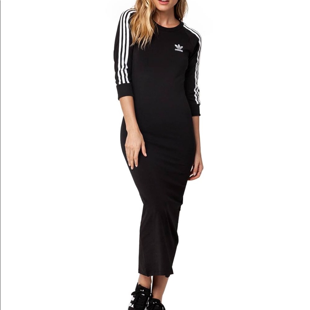 Adidas long bodycon dress